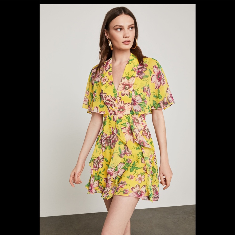BCBG MAXAZRIA MABEL FLORAL ALINE MINIDRESS